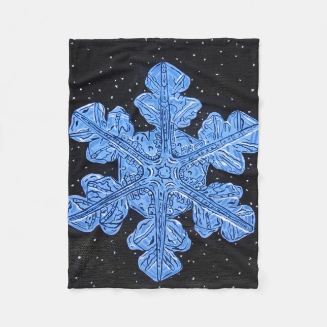 Snowflake Fleece Blanket (Front)