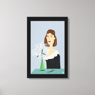 Snowflake flowers canvas print