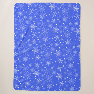 Snowflake Flurry Sherpa Blanket
