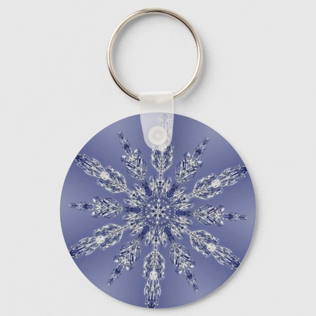 Snowflake Fractal Keychain (Front)