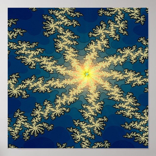 Snowflake Fractal Poster (Front)