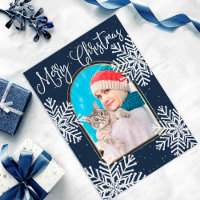 Snowflake Frame Christmas Family Photo