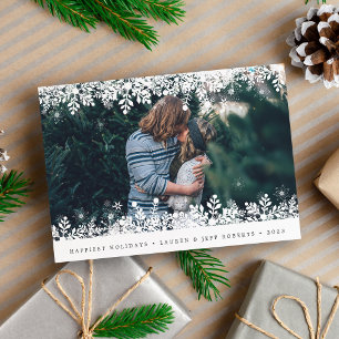 Snowflake Frame Holiday Photo Card