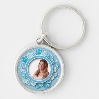 Snowflake frame keychain