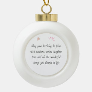 Snowflake Framed Birthday Ornament with Message