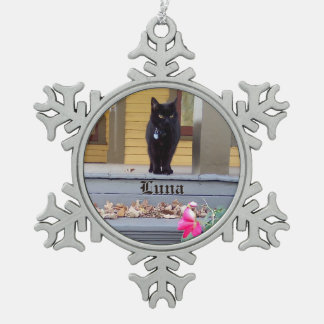 Snowflake Framed Cat Ornament