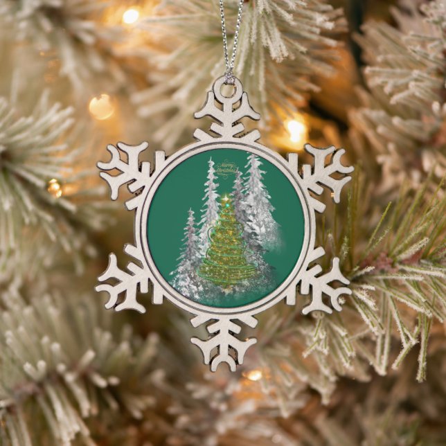 Snowflake Framed Ornament (Tree)