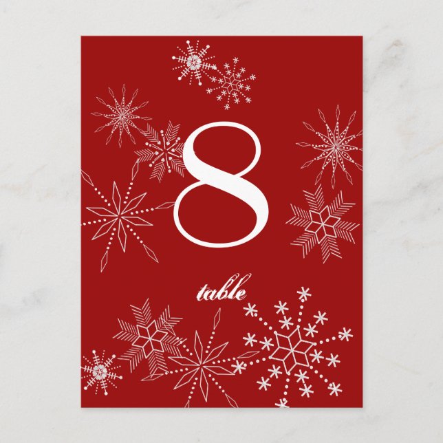 Snowflake Gems/ Table Card (Front)