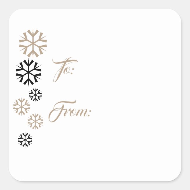 Snowflake Gift Tag Stickers (Front)
