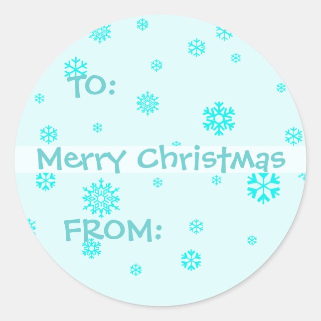 Snowflake Gift Tags (Front)