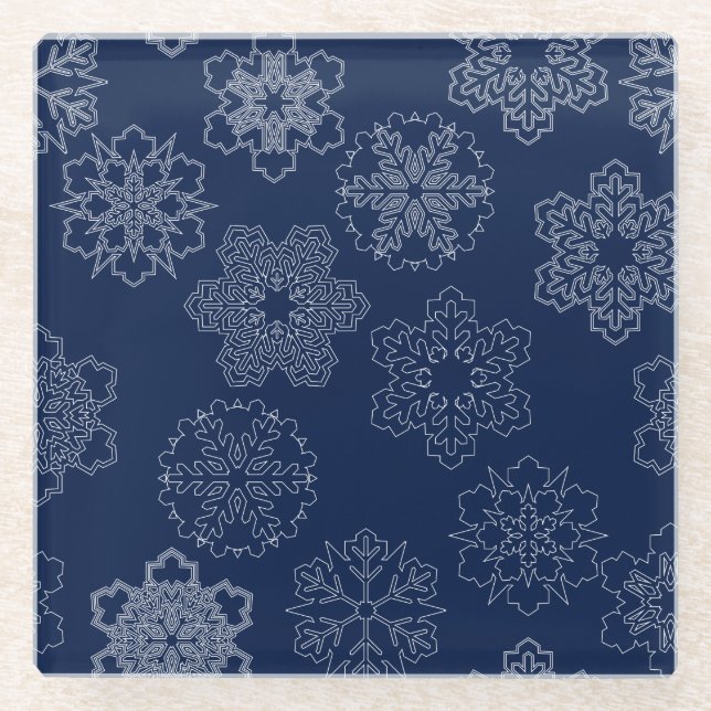 Snowflake Glass Coaster (Front)