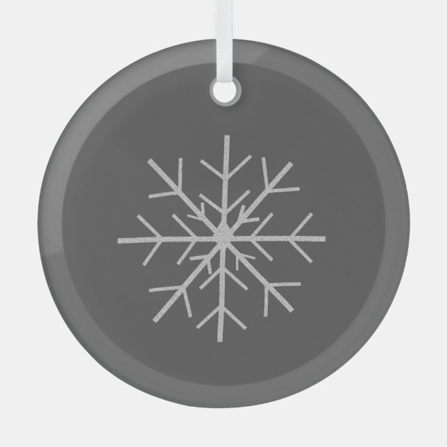 Snowflake Glass Ornament (Front)