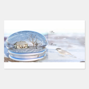 Snowflake Globe Cadeau de Noël Étiquettes