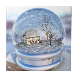 Snowflake Globe Decorative Tile