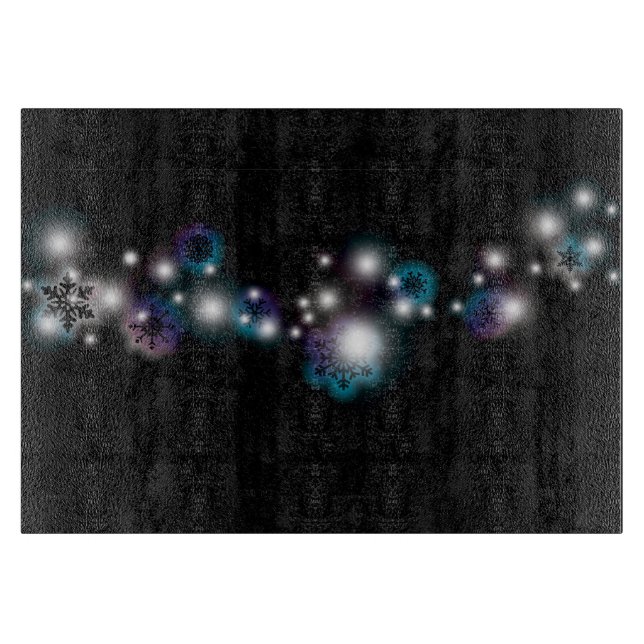 Snowflake Glow Cutting Board (Front)