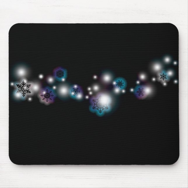 Snowflake Glow Mouse Pad (Front)
