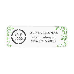 Snowflake greenery company logo Return Address
