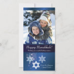 Snowflake Hanukkah Photo Card<br><div class="desc">Send a wintery Hanukkah greeting with this customizable Hanukkah photo card. Place your own photo and words to make it truly unique.</div>