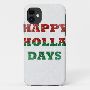 snowflake happy holla days iPhone 11 case