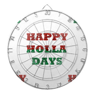 snowflake happy holla days dartboard