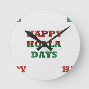 snowflake happy holla days round clock