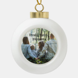 Snowflake Harmony Ceramic Ball Christmas Ornament
