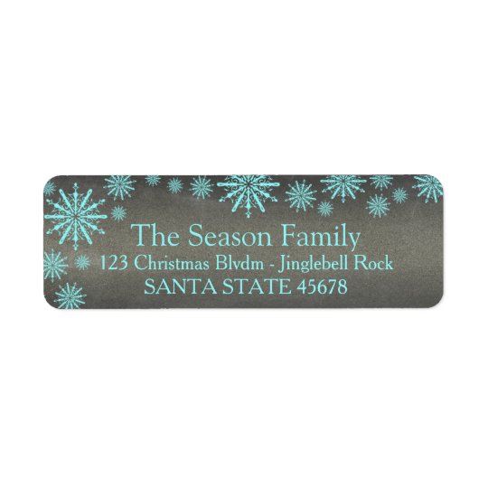 Snowflake Holiday Address Label