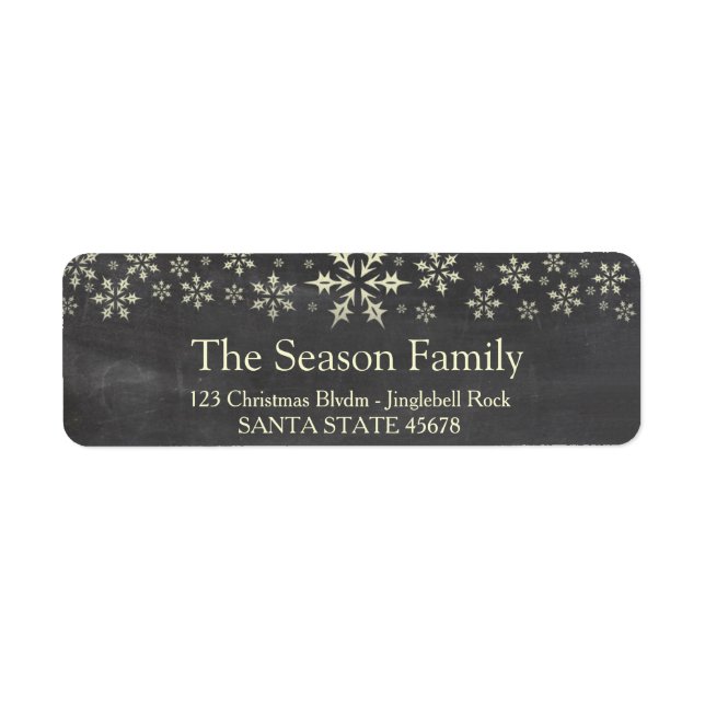 Snowflake Holiday Address Label (Front)