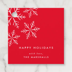 Snowflake Holiday Favour Tags