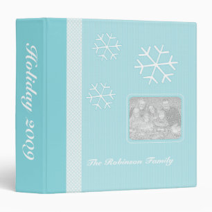 Snowflake Holiday Memory Book Photo Album Binder
