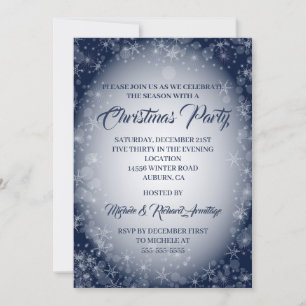 Snowflake Holiday Party Invitation