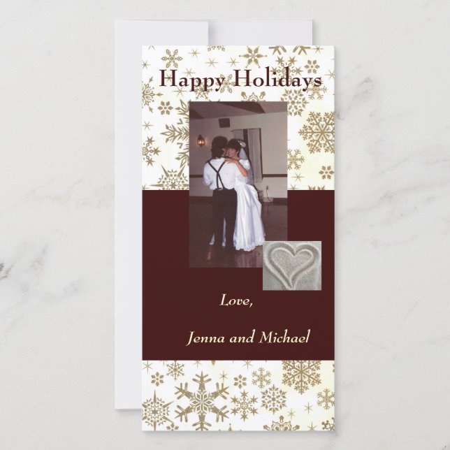 Snowflake Holiday Photo Card (Front)