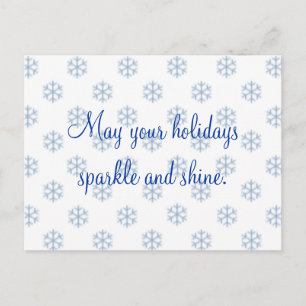 Snowflake Holiday Postcard