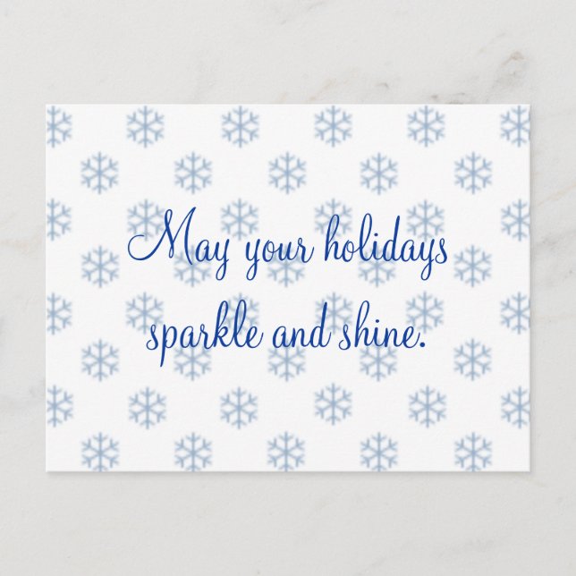 Snowflake Holiday Postcard (Front)