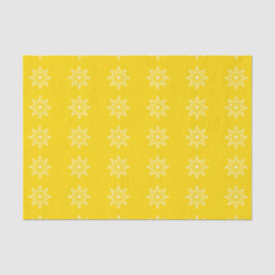 Snowflake Holiday School Bus Yellow Xmas Christmas Tissue Paper