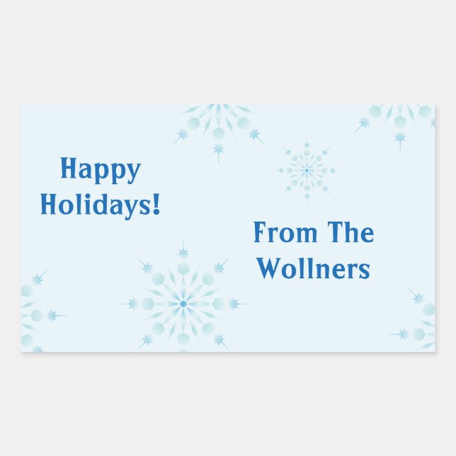 Snowflake Holiday Stickers (Front)