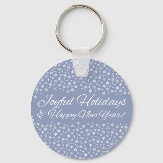 Snowflake Holidays key chain (Front)