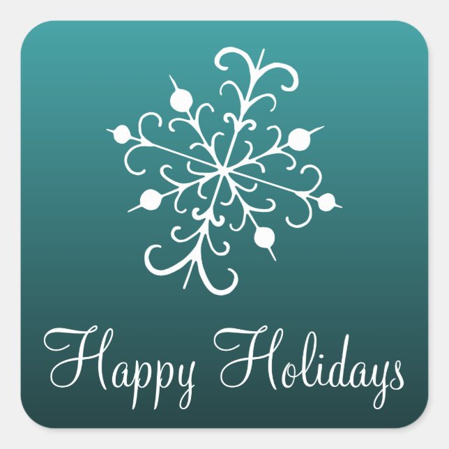 Snowflake Holidays Stickers (Front)