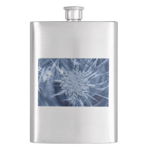 Snowflake Ice Crystal Hip Flask