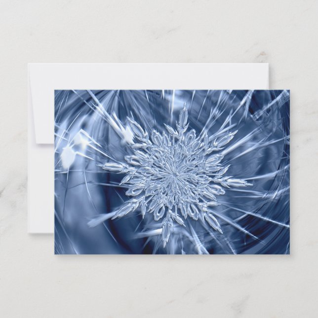 Snowflake Ice Crystal Thank You Card (Front)
