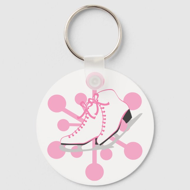 Snowflake Ice Skates Keychain (Front)