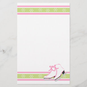 Snowflake Ice Skates Stationery