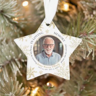 Snowflake In Loving Memory Memorial Star Christmas