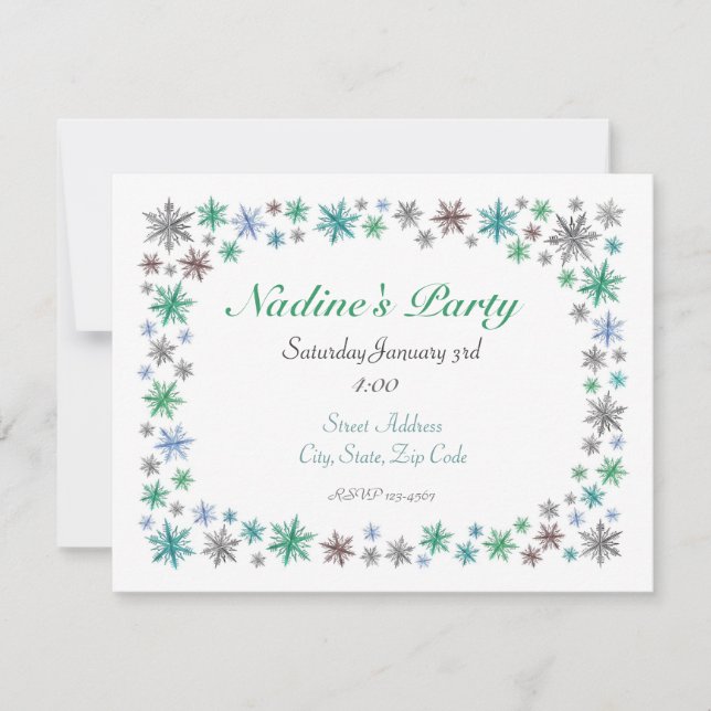 Snowflake Invitation (Front)