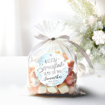 snowflake is on the way Baby Shower Classic Round Sticker<br><div class="desc">Adorable calligraphy with snowflakes,  winter-themed baby shower invitations. Easy to personalize with your details. Check the collection to find matching items as enclosure cards.</div>