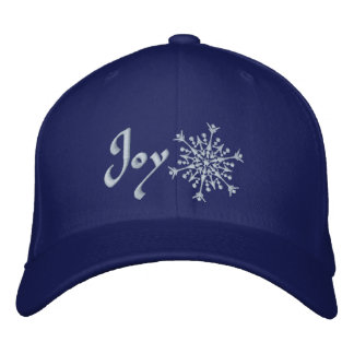 Snowflake Joy Embroidered Hat