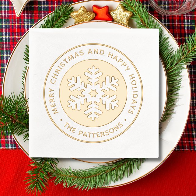 Snowflake Joyeux Noël Joyeux Joyeux Vacances Perso (Créateur téléchargé)