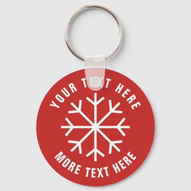 Snowflake keychain Christmas party favour gift (Front)