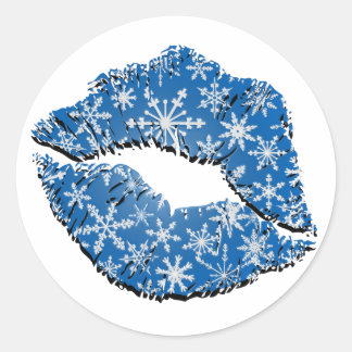 Snowflake Kisses Stickers