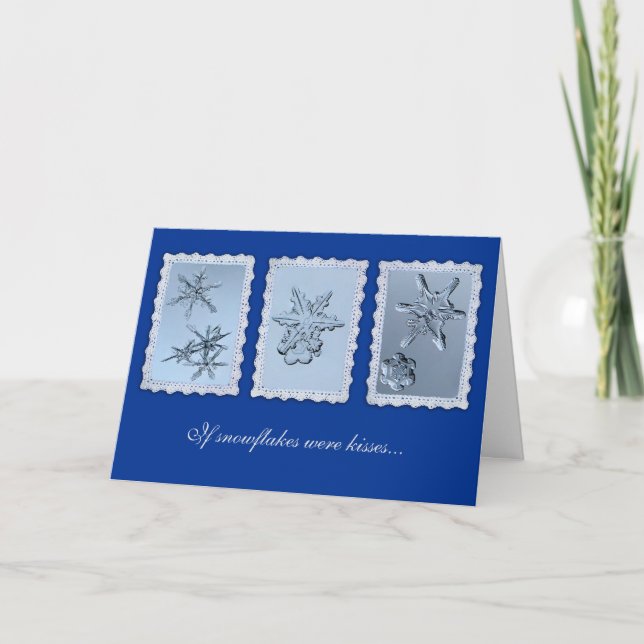 Snowflake Kisses Valentine Card (Front)